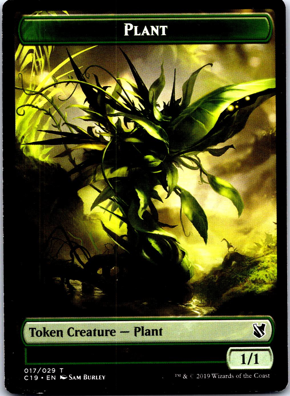 PLANT // SNAKE DOUBLE-SIDED TOKEN 17 // 20 TOKEN MAGIC: THE GATHERING MP