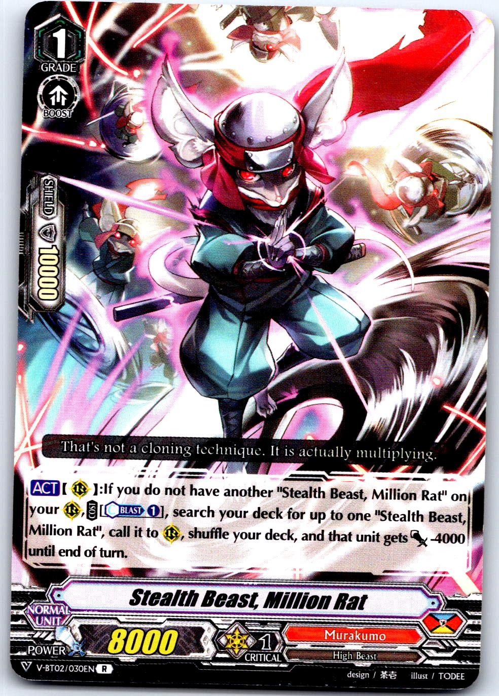 STEALTH BEAST, MILLION RAT V-BT02/030EN R CARDFIGHT!! VANGUARD MP
