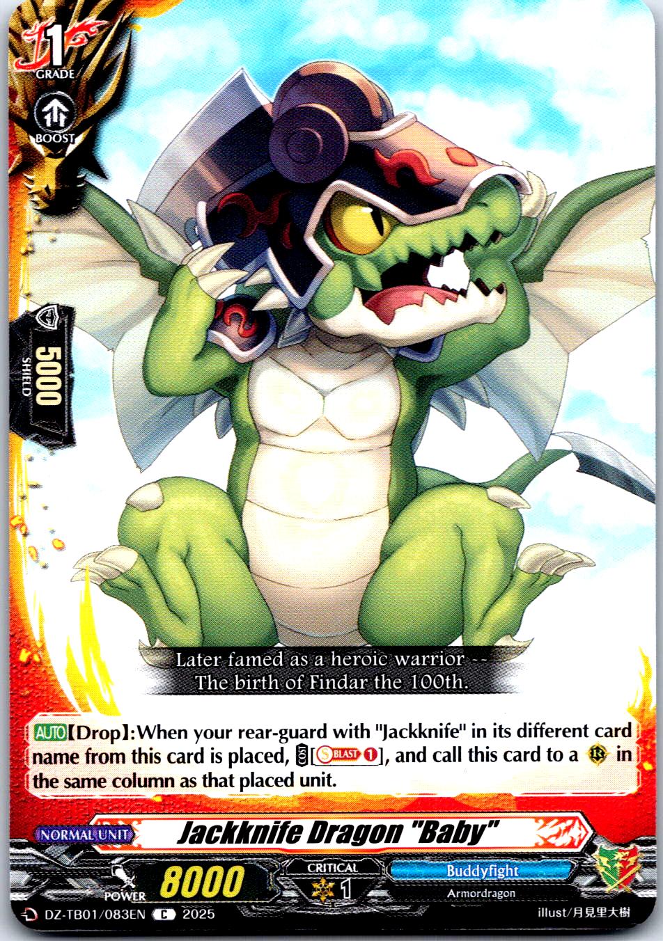 JACKKNIFE DRAGON "BABY" DZ-TB01/083EN C CARDFIGHT!! VANGUARD LP