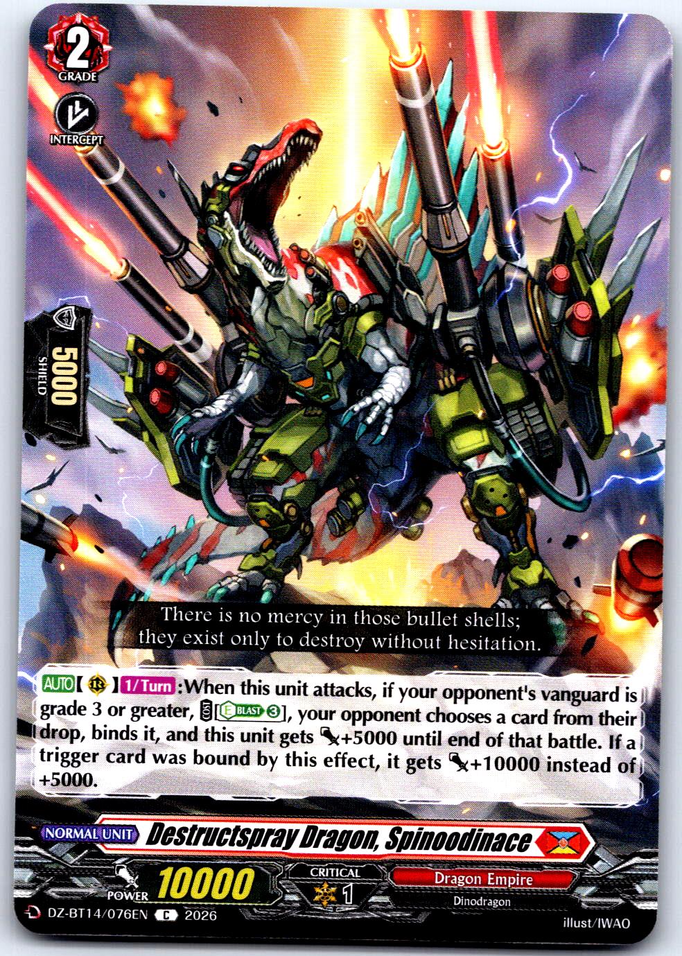 DESTRUCTSPRAY DRAGON, SPINOODINACE DZ-BT14/076EN C CARDFIGHT!! VANGUARD LP