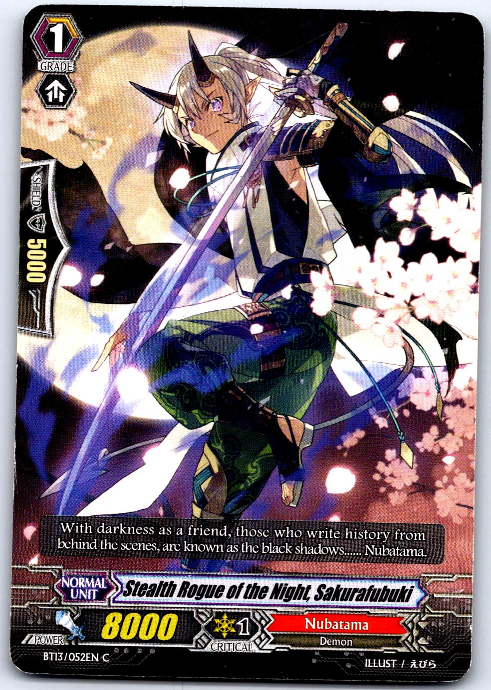 STEALTH ROGUE OF THE NIGHT, SAKURAFUBUKI BT13/052EN C CARDFIGHT!! VANGUARD MP
