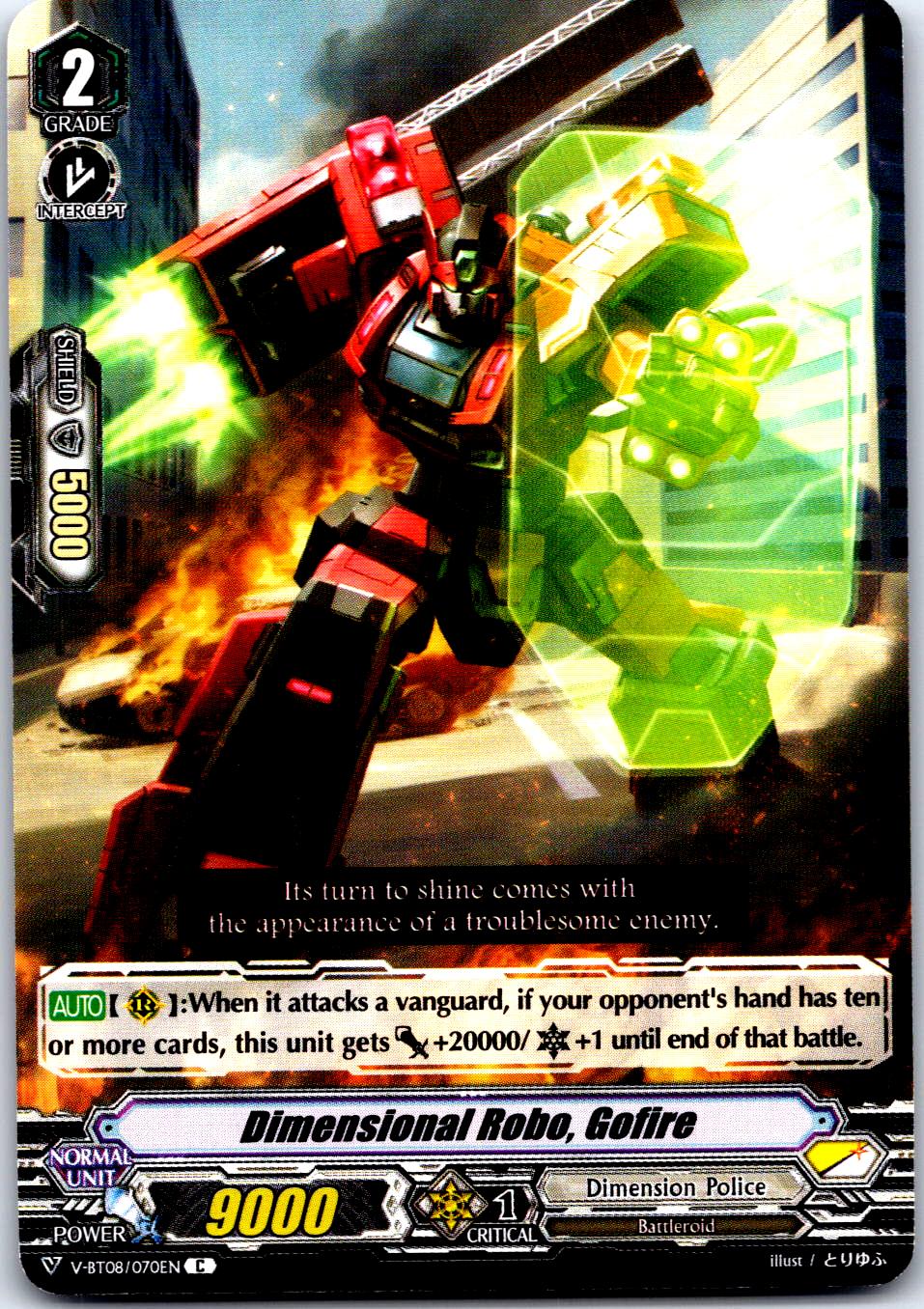 DIMENSIONAL ROBO, GOFIRE V-BT08/070EN C C CARDFIGHT!! VANGUARD MP
