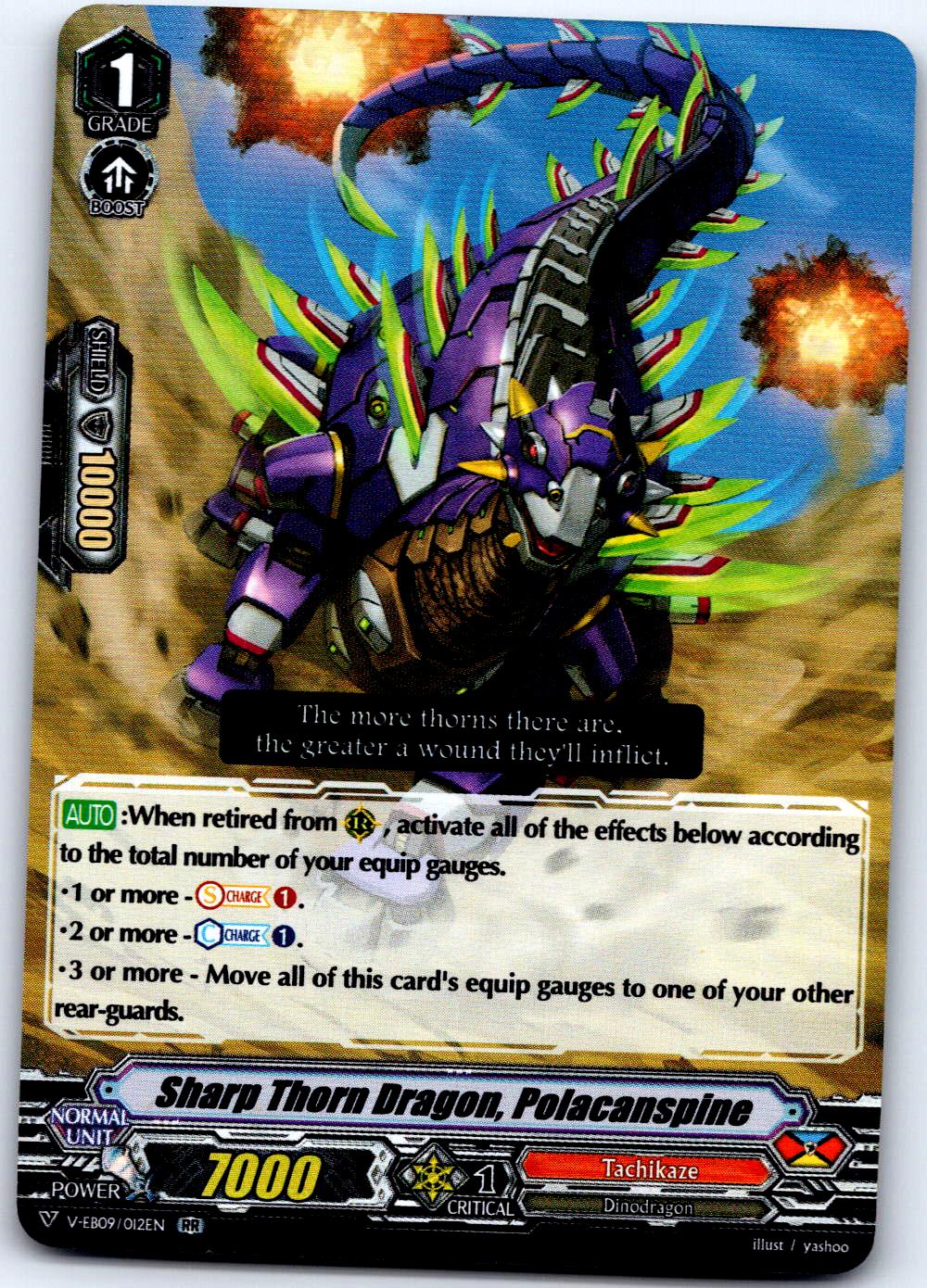 SHARP THORN DRAGON, POLACANSPINE V-EB09/012EN RR CARDFIGHT!! VANGUARD HP