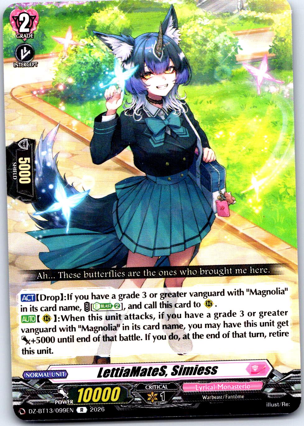 LETTIAMATES, SIMIESS DZ-BT13/099EN R CARDFIGHT!! VANGUARD MP