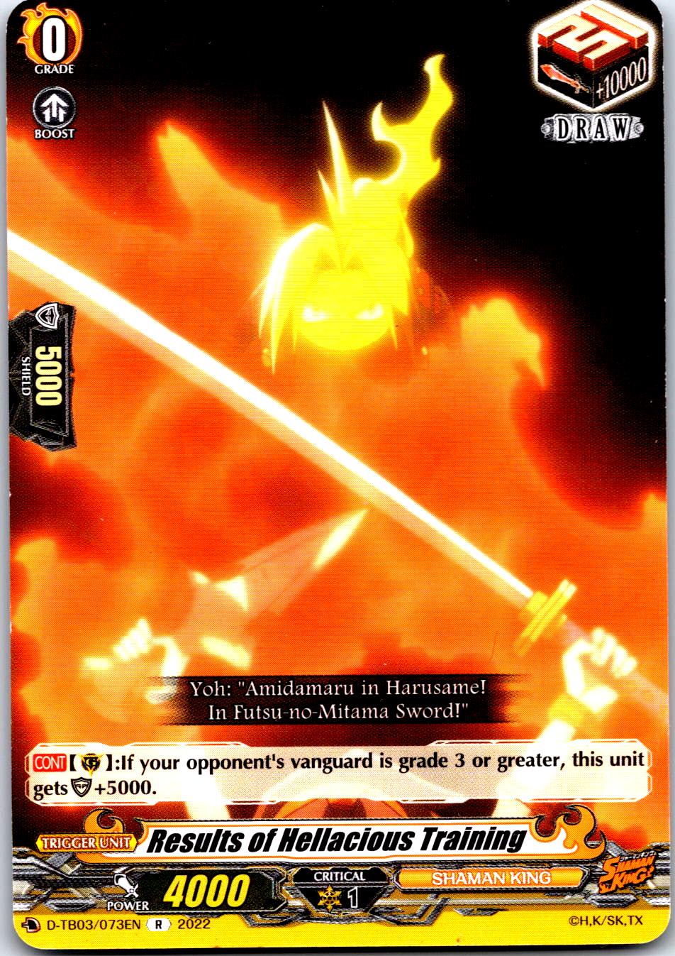 RESULTS OF HELLACIOUS TRAINING D-TB03/073EN R CARDFIGHT!! VANGUARD MP