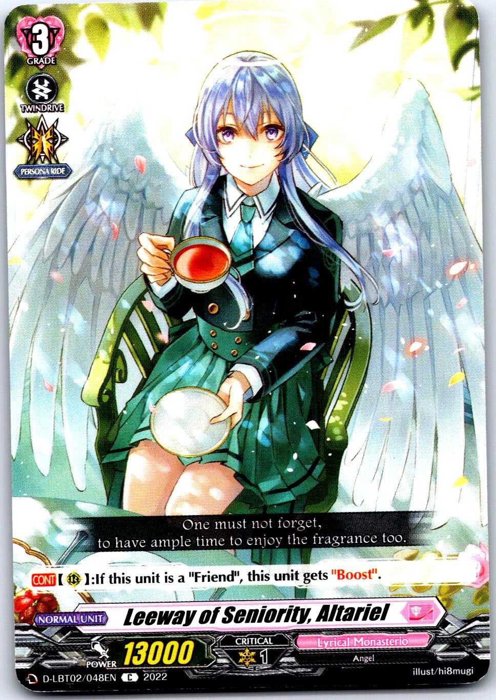 LEEWAY OF SENIORITY, ALTARIEL D-LBT02/048EN C CARDFIGHT!! VANGUARD MP