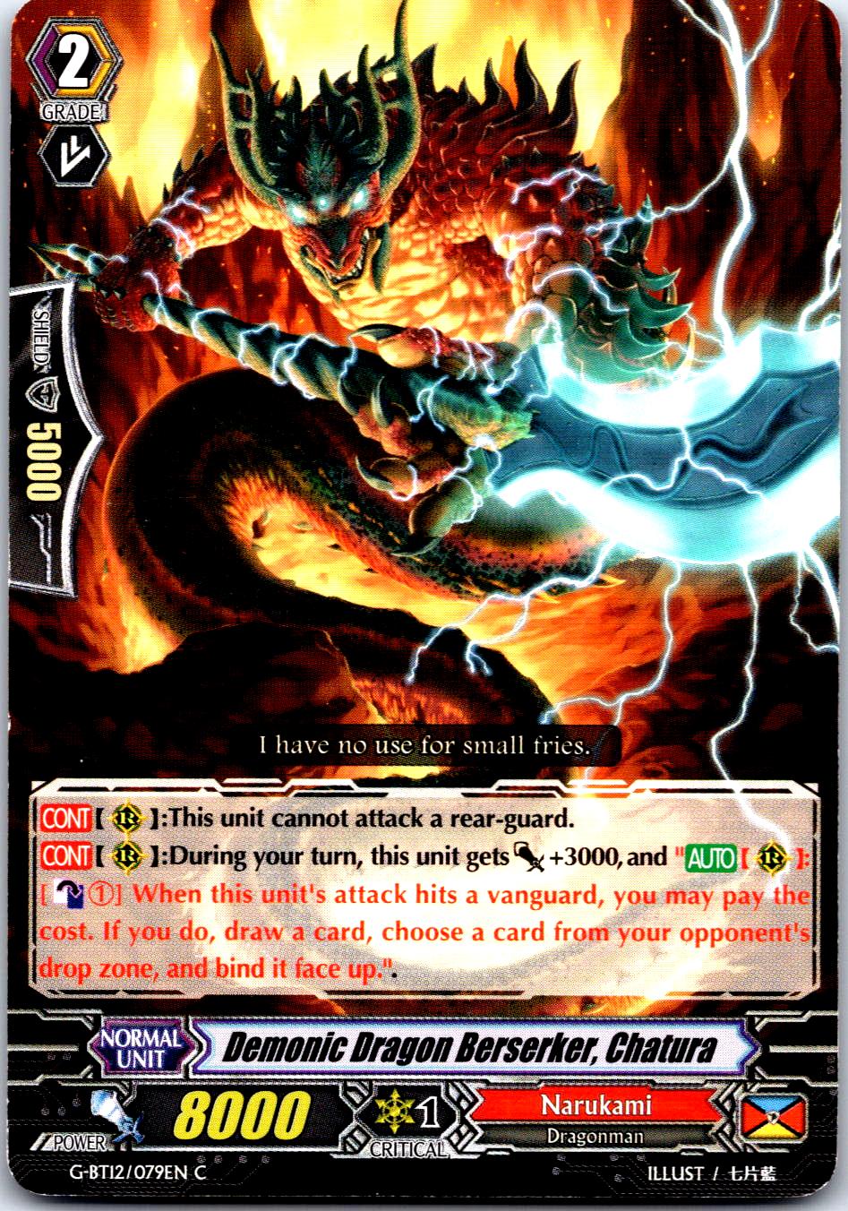 DEMONIC DRAGON BERSERKER, CHATURA G-BT12/079EN C CARDFIGHT!! VANGUARD MP