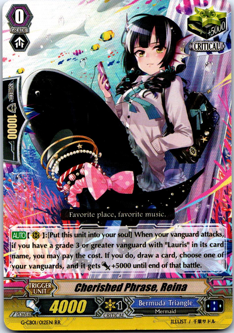 CHERISHED PHRASE, REINA G-CB01/012EN RR CARDFIGHT!! VANGUARD MP