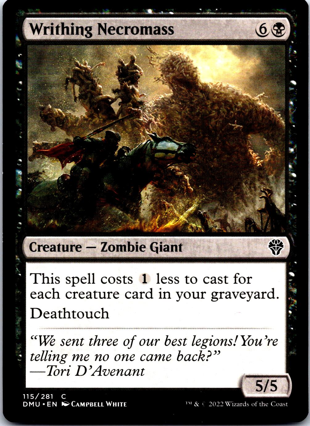 WRITHING NECROMASS 115 C MAGIC: THE GATHERING MP