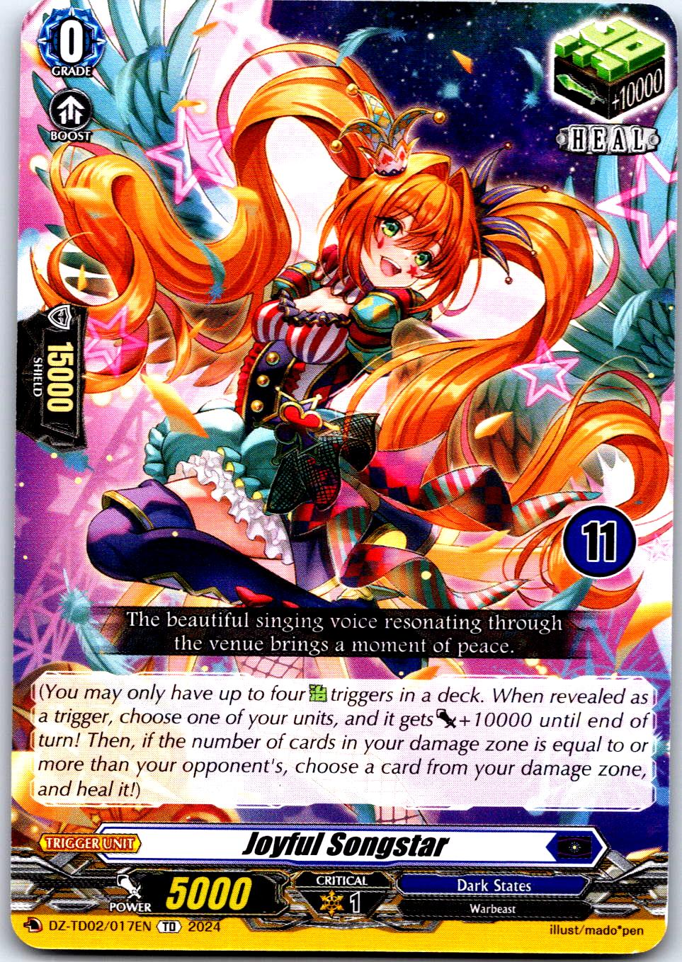 JOYFUL SONGSTAR (11) DZ-TD02/017EN TRIAL DECK CARDFIGHT!! VANGUARD MP