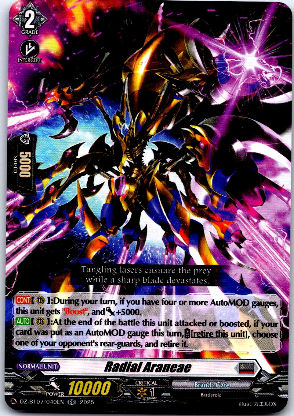 RADIAL ARANEAE DZ-BT07/040EN RR CARDFIGHT!! VANGUARD MP