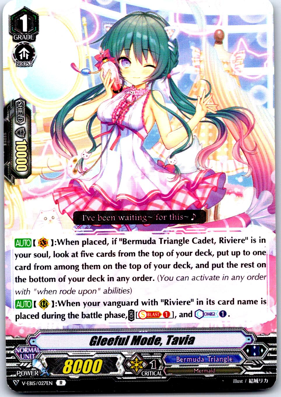 GLEEFUL MODE, TAVIA V-EB15/027EN R CARDFIGHT!! VANGUARD MP