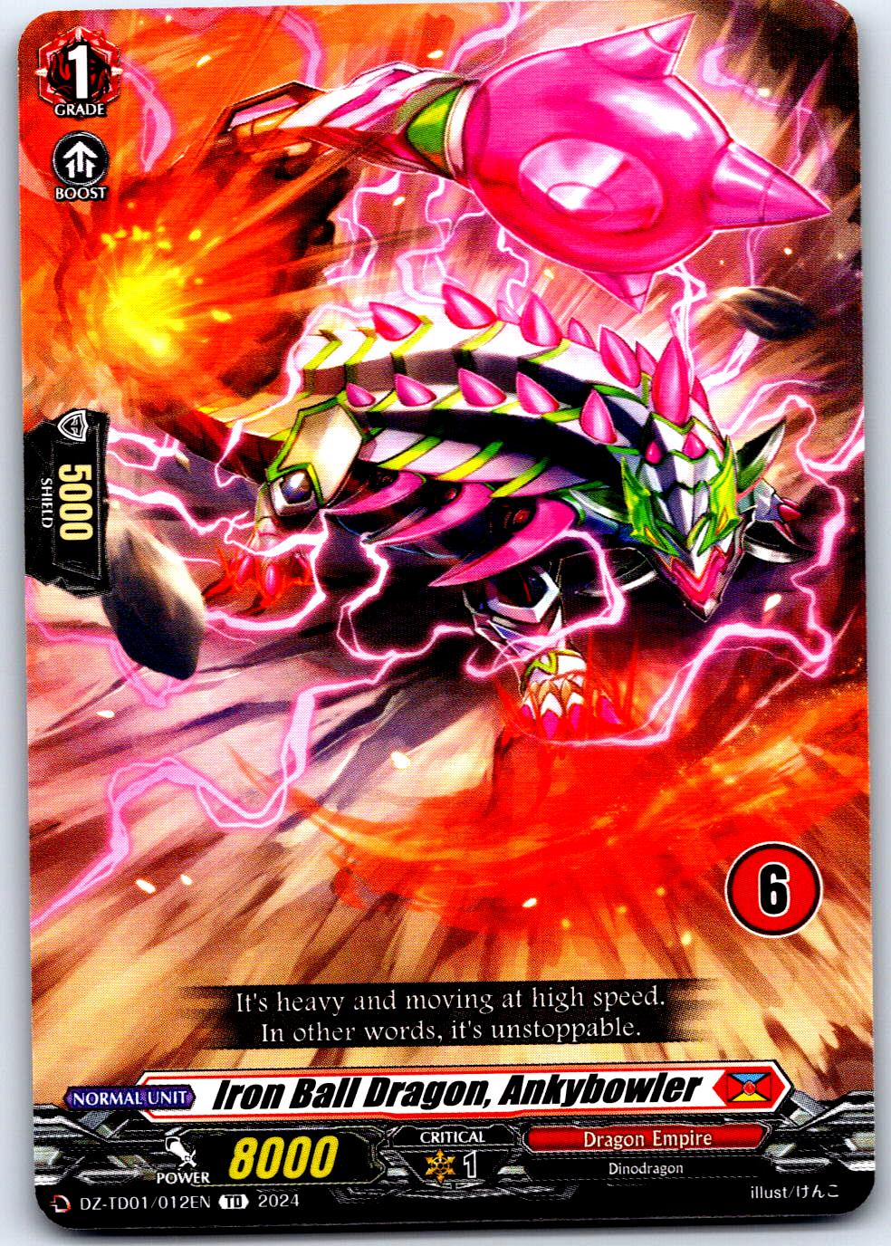 IRON BALL DRAGON, ANKYBOWLER (6) DZ-TD01/012EN CARDFIGHT!! VANGUARD MP