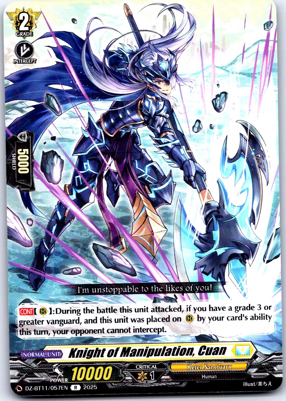 KNIGHT OF MANIPULATION, CUAN DZ-BT11/057EN R CARDFIGHT!! VANGUARD MP