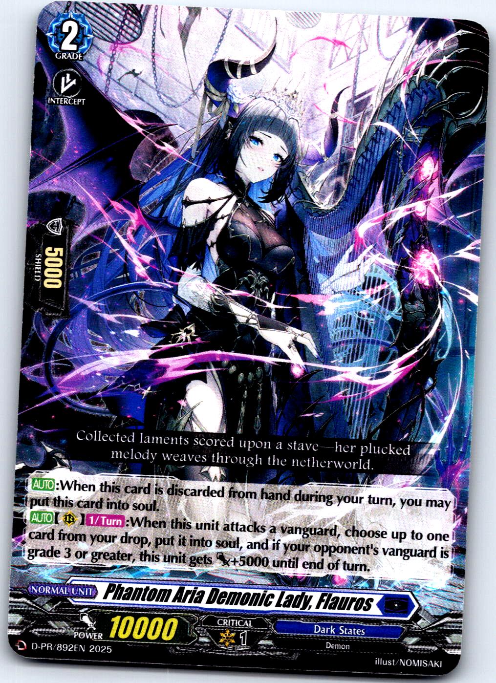 PHANTOM ARIA DEMONIC LADY, FLAUROS D-PR/892EN P CARDFIGHT!! VANGUARD MP