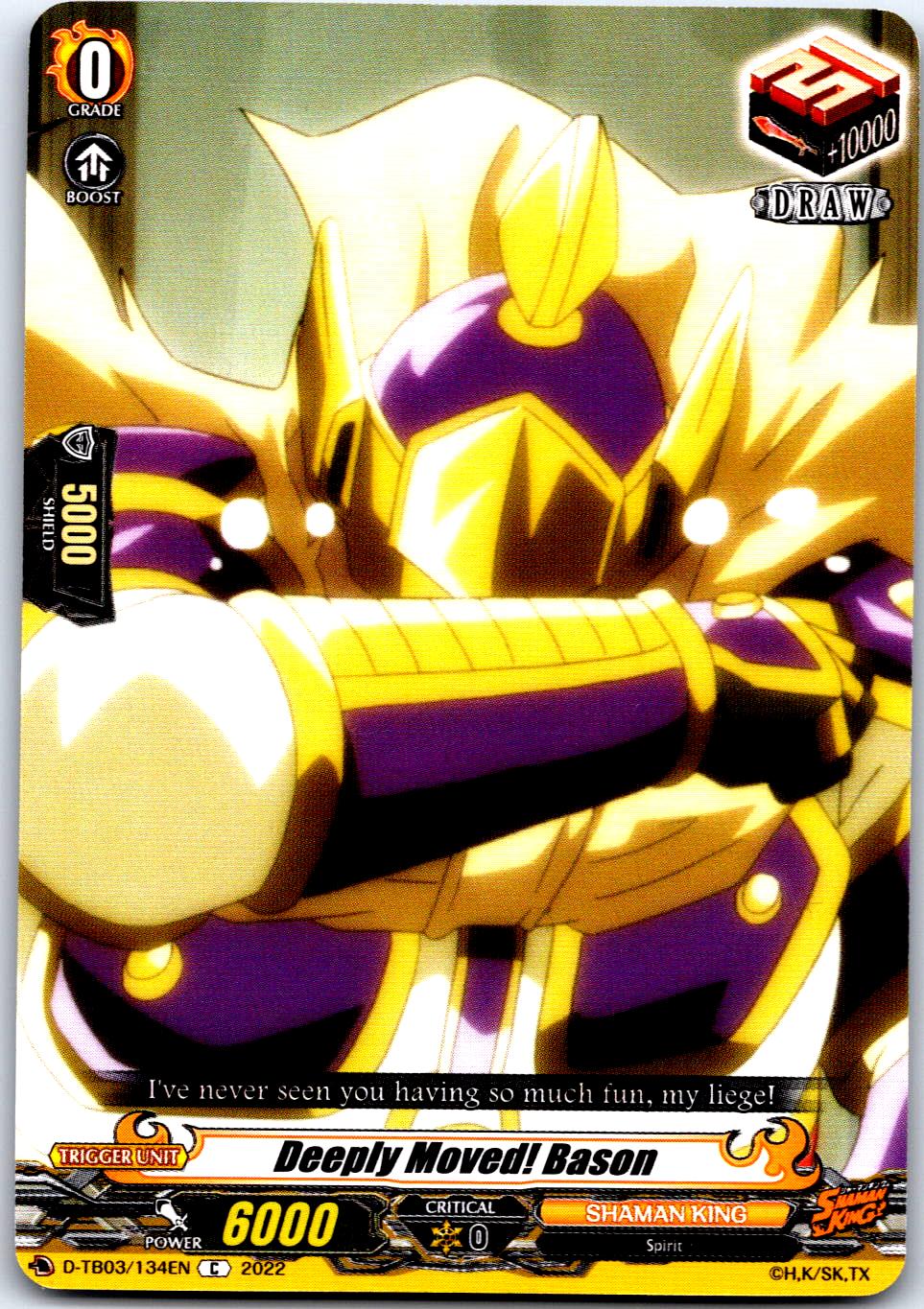 DEEPLY MOVED! BASON D-TB03/134EN C CARDFIGHT!! VANGUARD MP