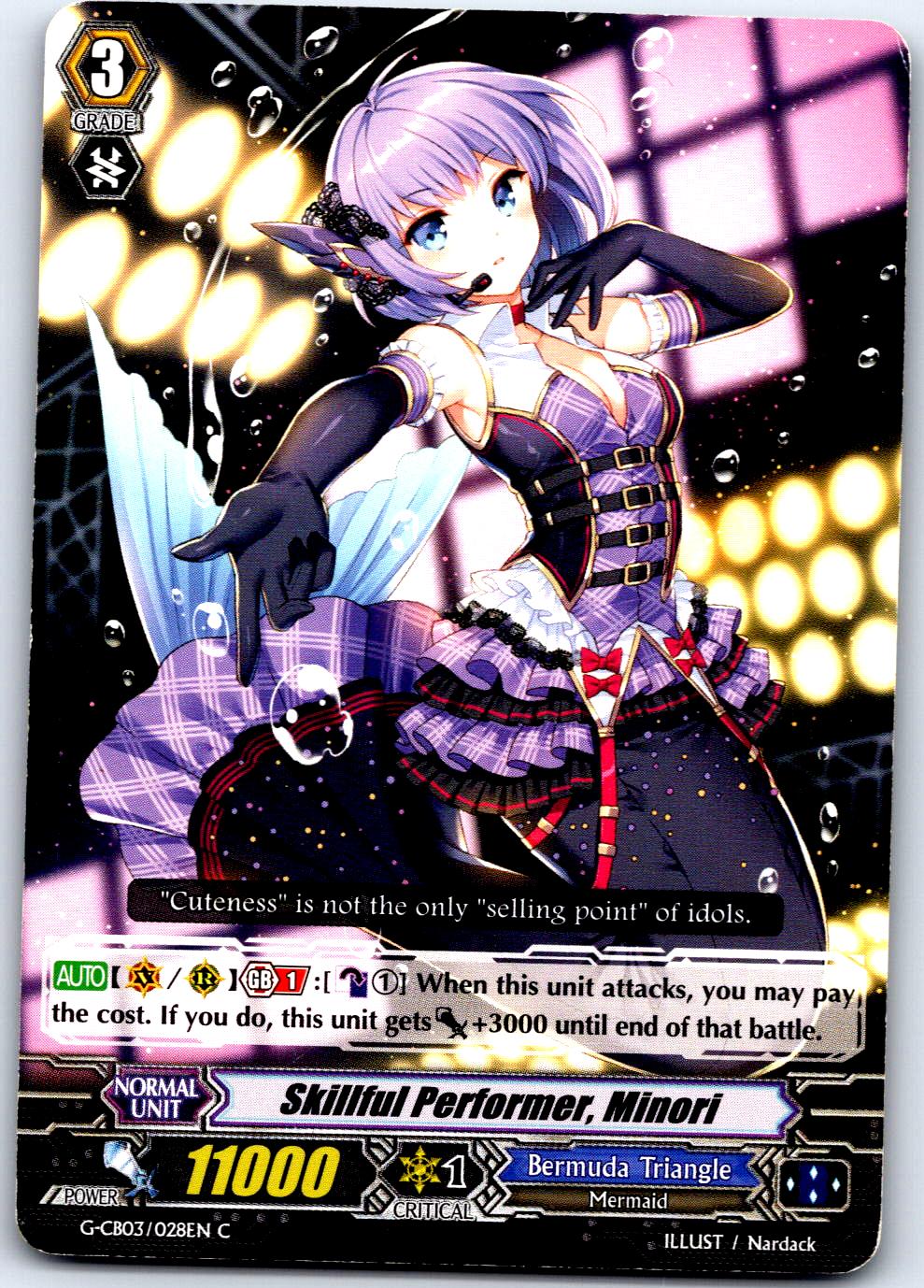 SKILLFUL PERFORMER, MINORI G-CB03/028EN C CARDFIGHT!! VANGUARD MP