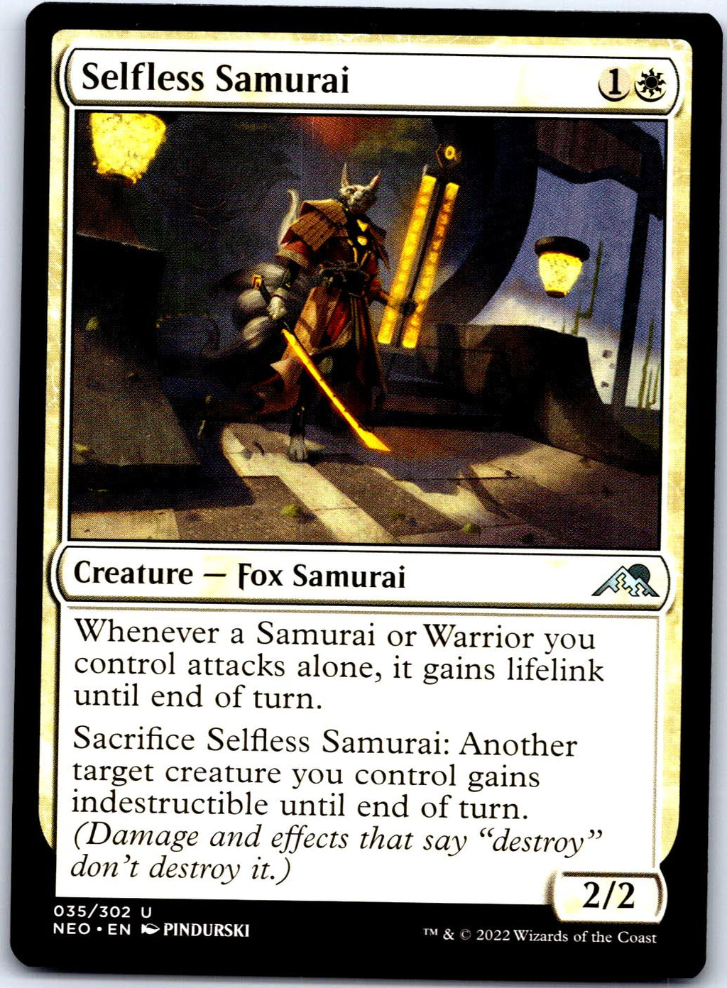SELFLESS SAMURAI 35 UC MAGIC: THE GATHERING MP
