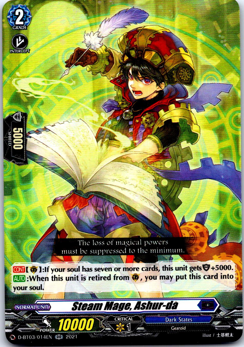 STEAM MAGE, ASHUR-DA D-BT03/014EN RR CARDFIGHT!! VANGUARD MP