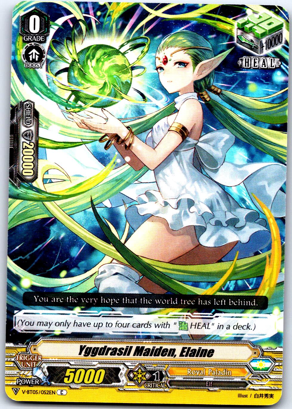 YGGDRASIL MAIDEN, ELAINE V-BT05/052EN C CARDFIGHT!! VANGUARD MP