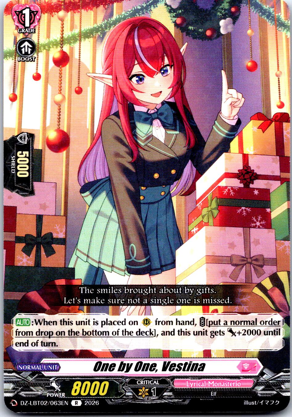 ONE BY ONE, VESTINA DZ-LBT02/063EN R CARDFIGHT!! VANGUARD MP