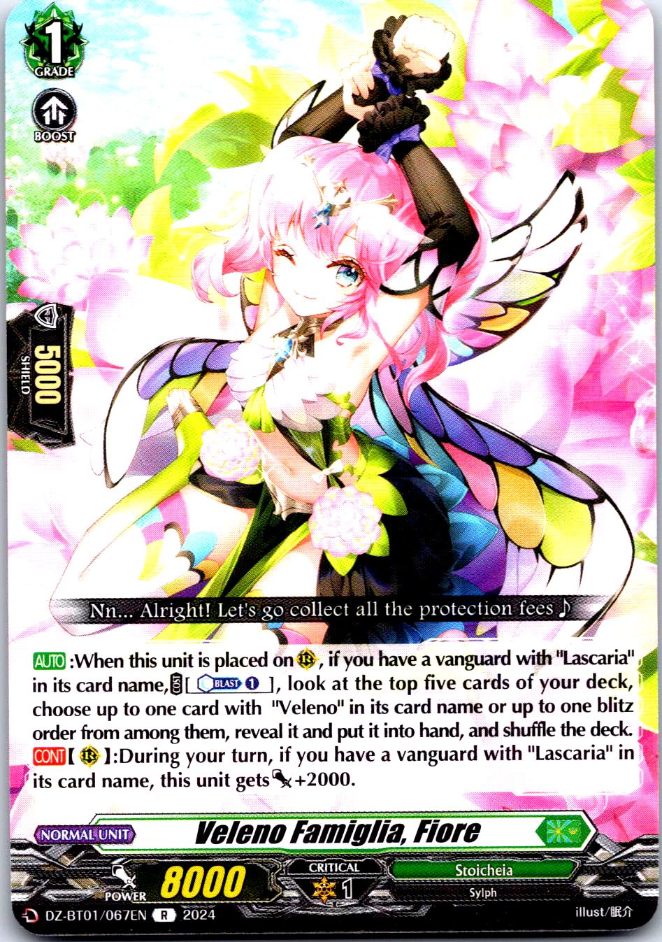 VELENO FAMIGLIA, FIORE DZ-BT01/067EN R CARDFIGHT!! VANGUARD MP