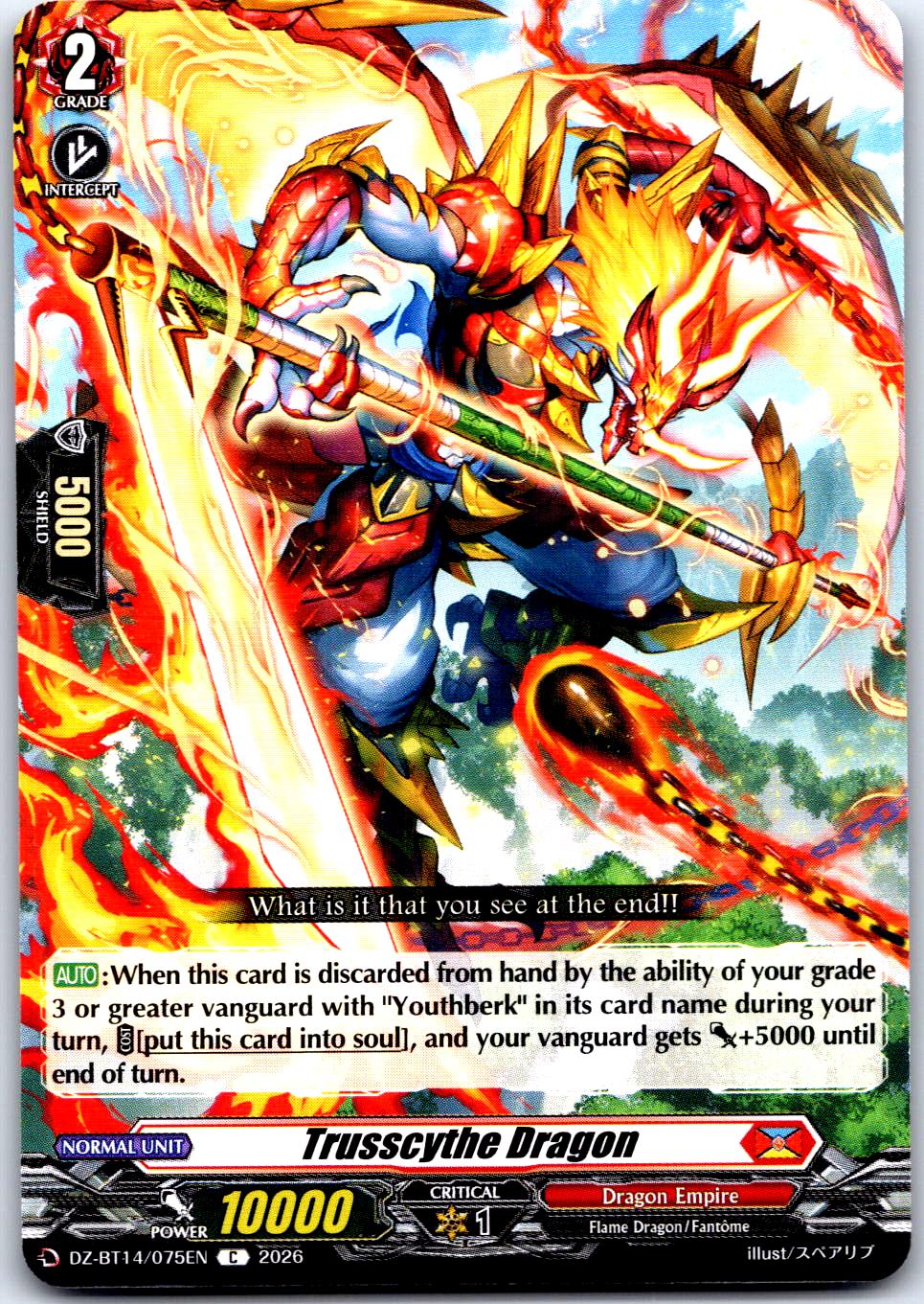 TRUSSCYTHE DRAGON DZ-BT14/075EN C CARDFIGHT!! VANGUARD LP