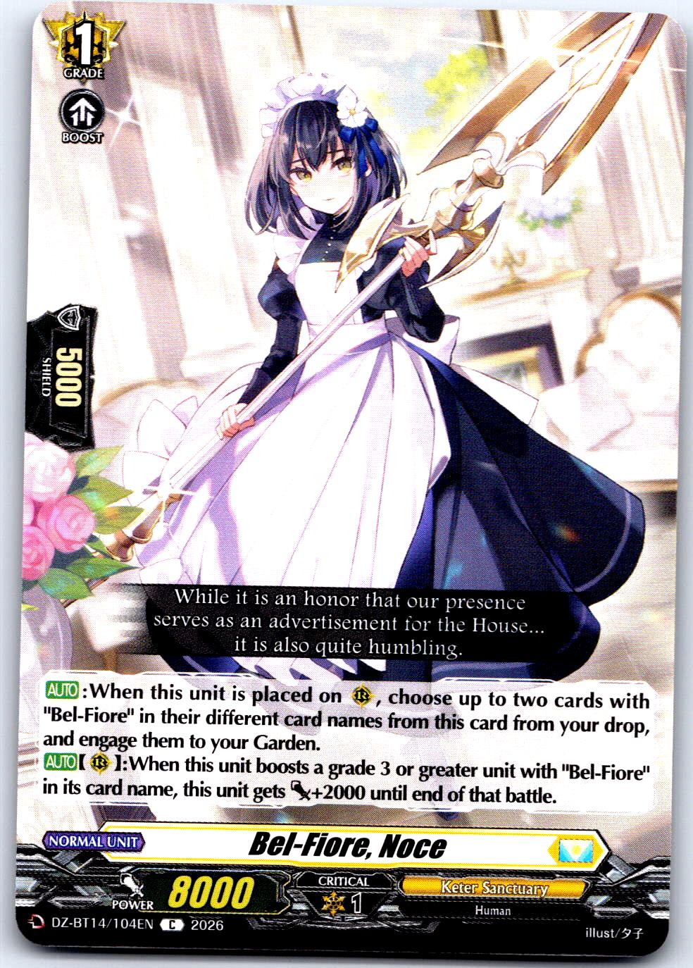 BEL-FIORE, NOCE DZ-BT14/104EN C CARDFIGHT!! VANGUARD LP