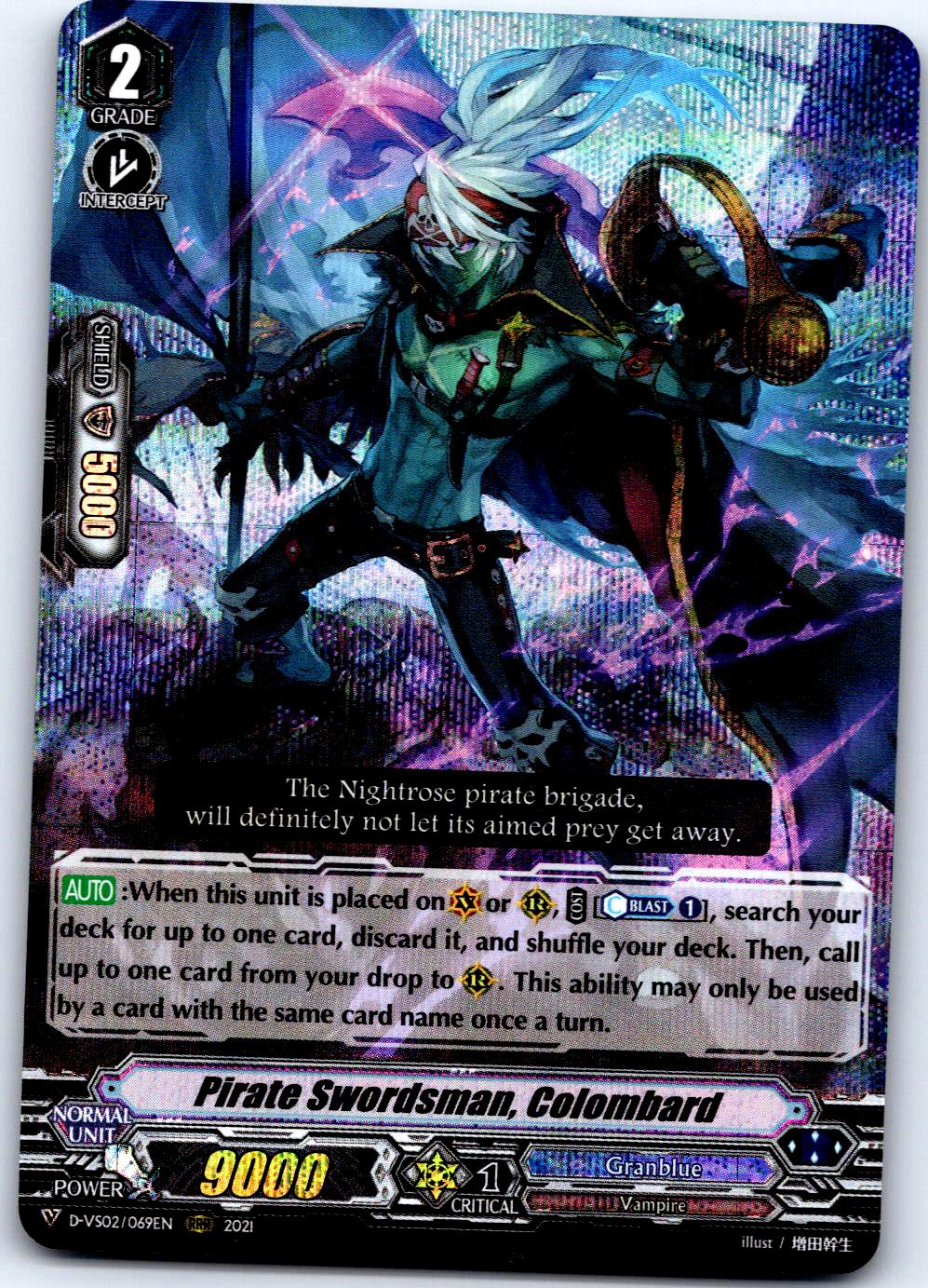 PIRATE SWORDSMAN, COLOMBARD D-VS02/069EN TRIPLE RARE CARDFIGHT!! VANGUARD MP
