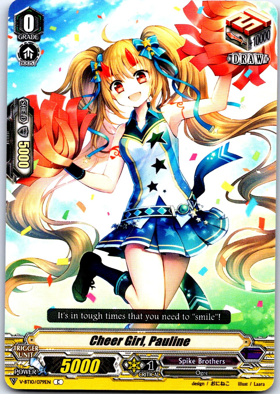 CHEER GIRL, PAULINE V-BT10/079EN C CARDFIGHT!! VANGUARD MP