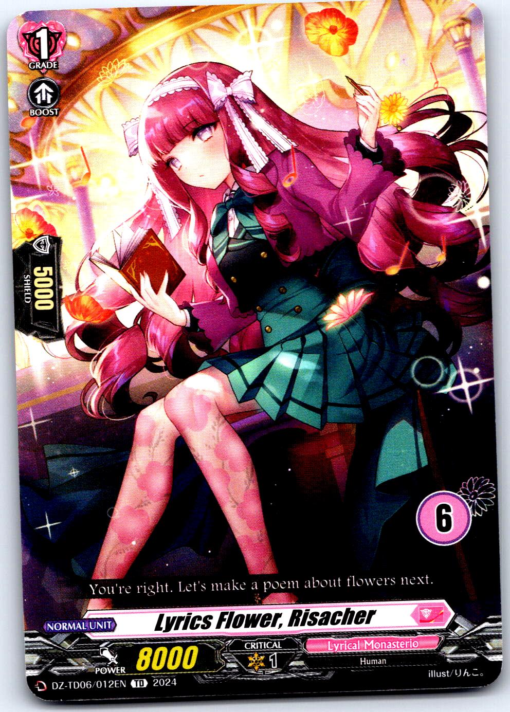 LYRICS FLOWER, RISACHER (6) DZ-TD06/012EN TRIAL DECK CARDFIGHT!! VANGUARD MP
