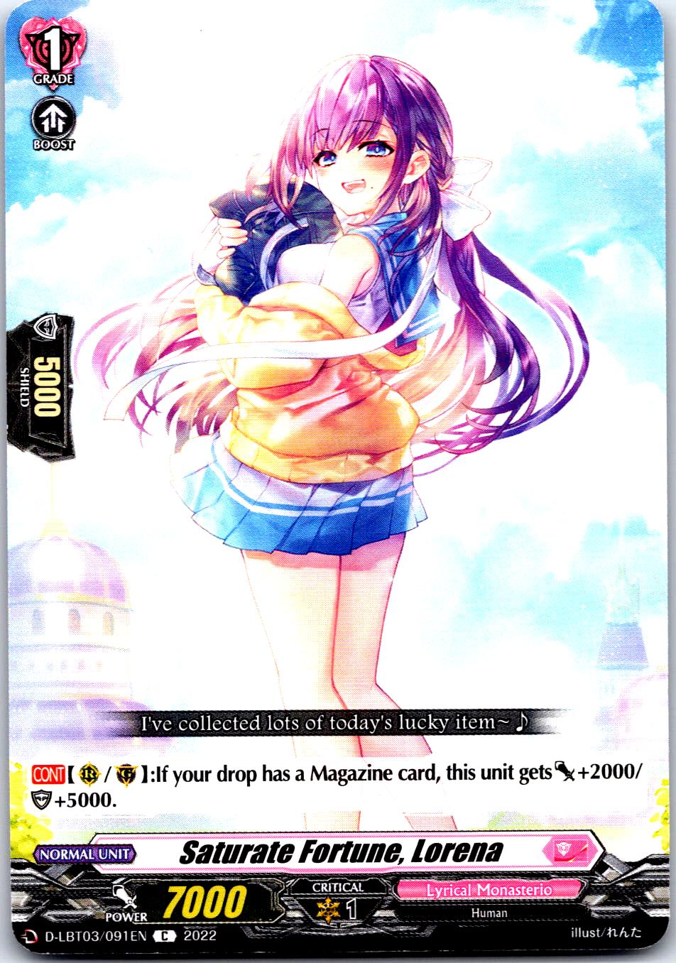 SATURATE FORTUNE, LORENA D-LBT03/091EN C CARDFIGHT!! VANGUARD MP