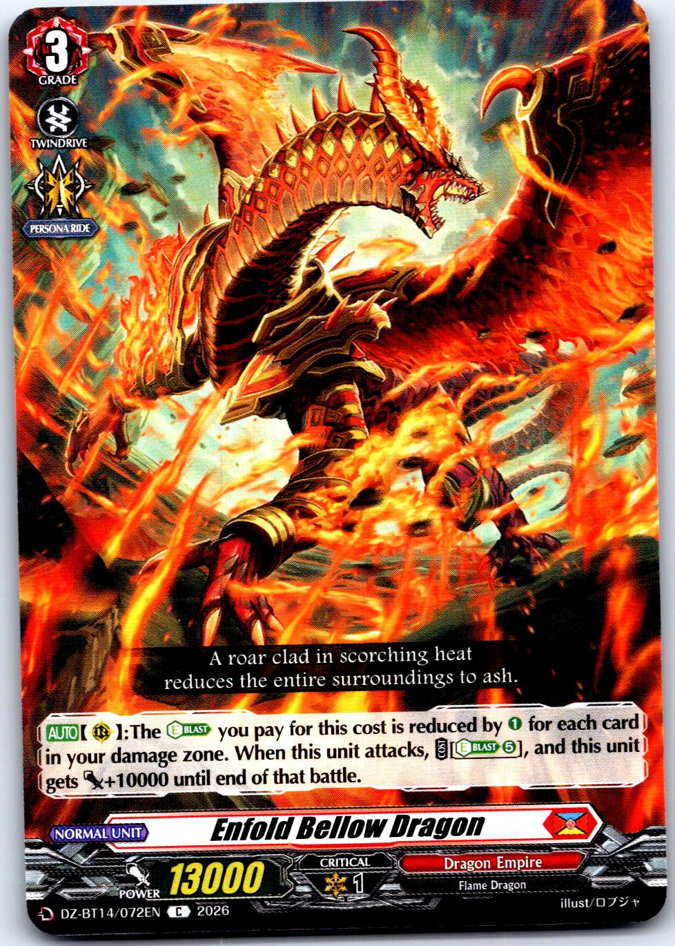 ENFOLD BELLOW DRAGON DZ-BT14/072EN C CARDFIGHT!! VANGUARD MP