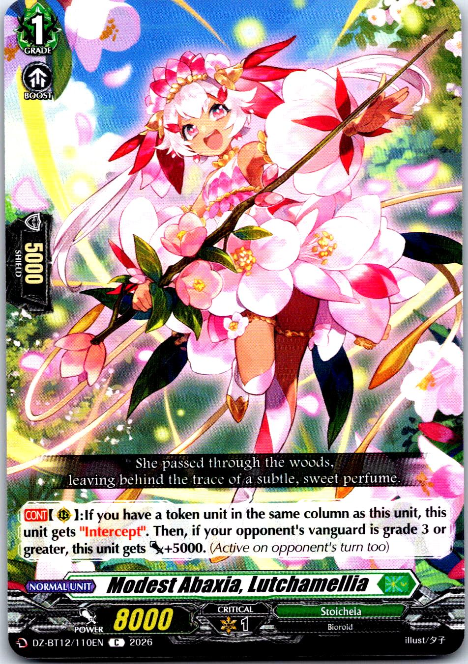 MODEST ABAXIA, LUTCHAMELLIA DZ-BT12/110EN C CARDFIGHT!! VANGUARD MP