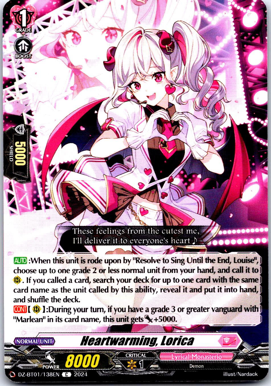 HEARTWARMING, LORICA DZ-BT01/138EN C CARDFIGHT!! VANGUARD MP