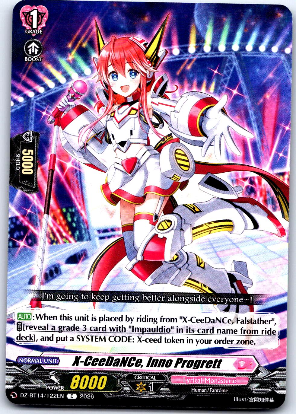 X-CEEDANCE, INNO PROGRETT DZ-BT14/122EN C CARDFIGHT!! VANGUARD LP