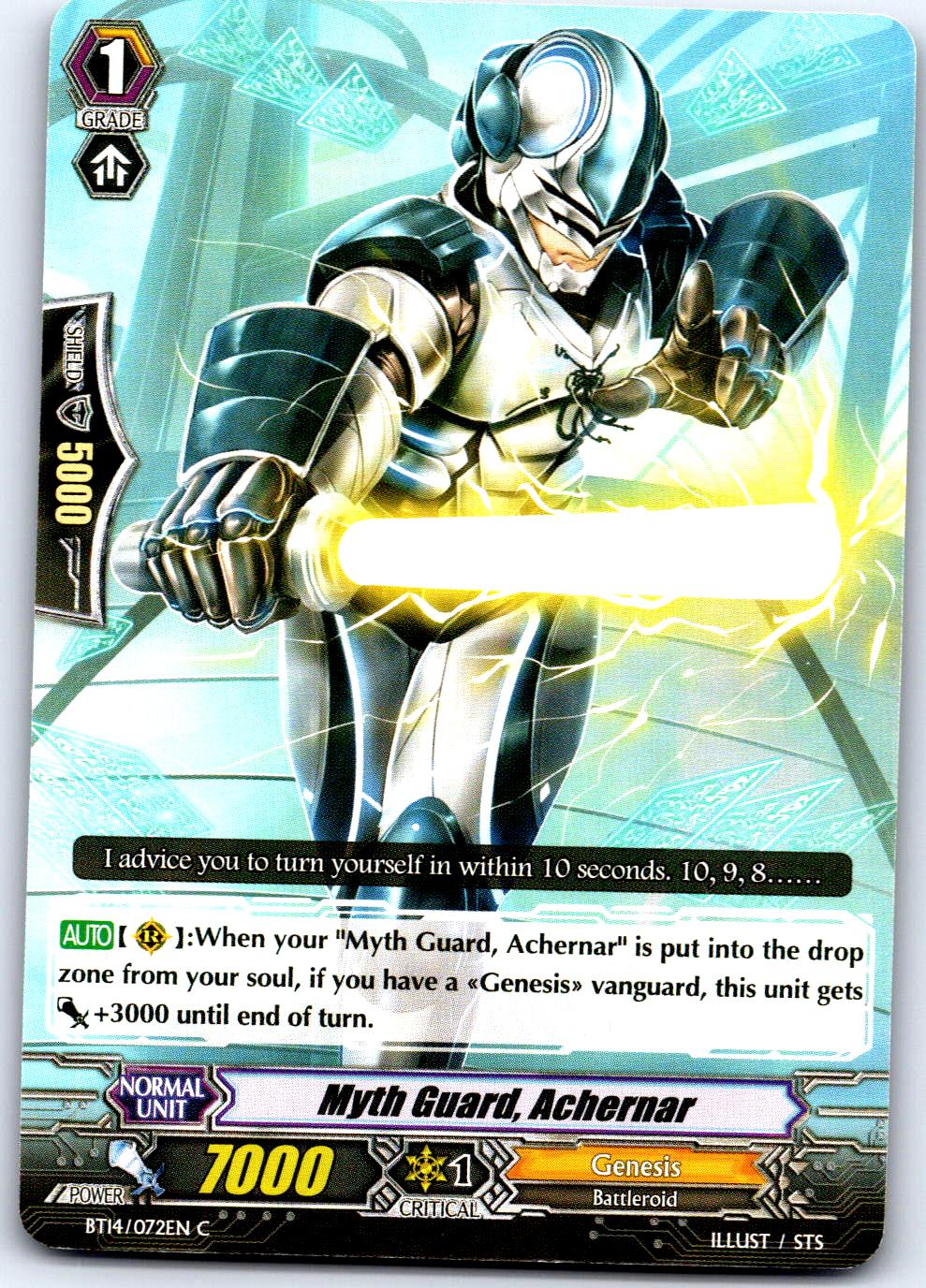 MYTH GUARD, ACHERNAR BT14/072EN C CARDFIGHT!! VANGUARD MP
