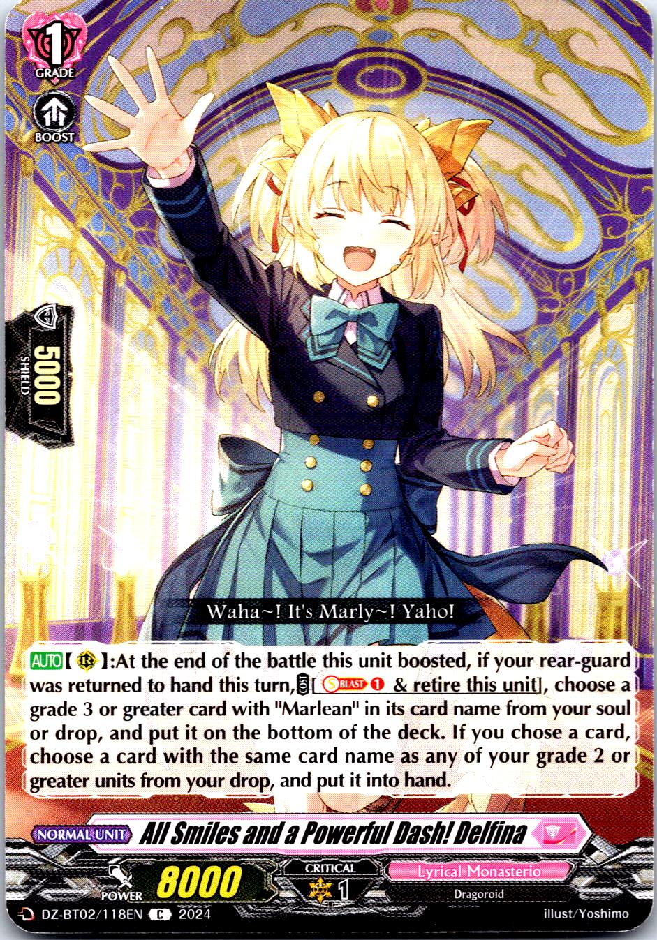 ALL SMILES AND A POWERFUL DASH! DELFINA DZ-BT02/118EN C CARDFIGHT!! VANGUARD MP
