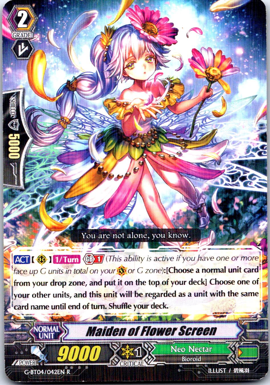 MAIDEN OF FLOWER SCREEN G-BT04/042EN R CARDFIGHT!! VANGUARD MP