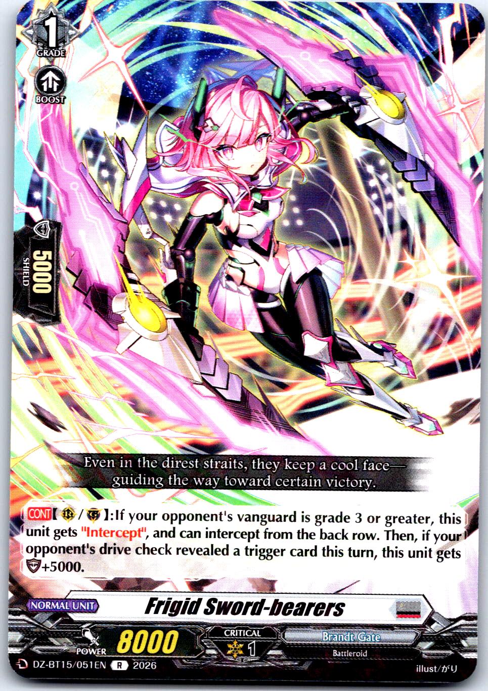 FRIGID SWORD-BEARERS DZ-BT15/051EN R CARDFIGHT!! VANGUARD LP