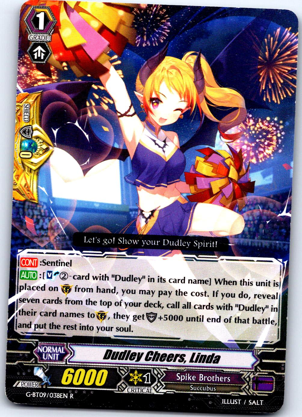 DUDLEY CHEERS, LINDA G-BT09/038EN R CARDFIGHT!! VANGUARD MP