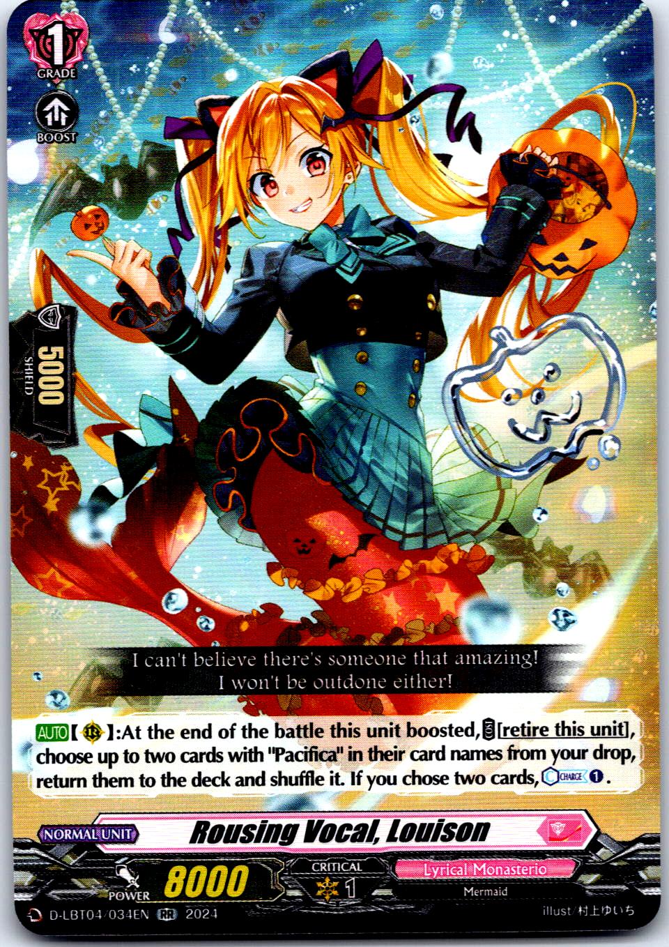 ROUSING VOCAL, LOUISON D-LBT04/034EN RR CARDFIGHT!! VANGUARD MP