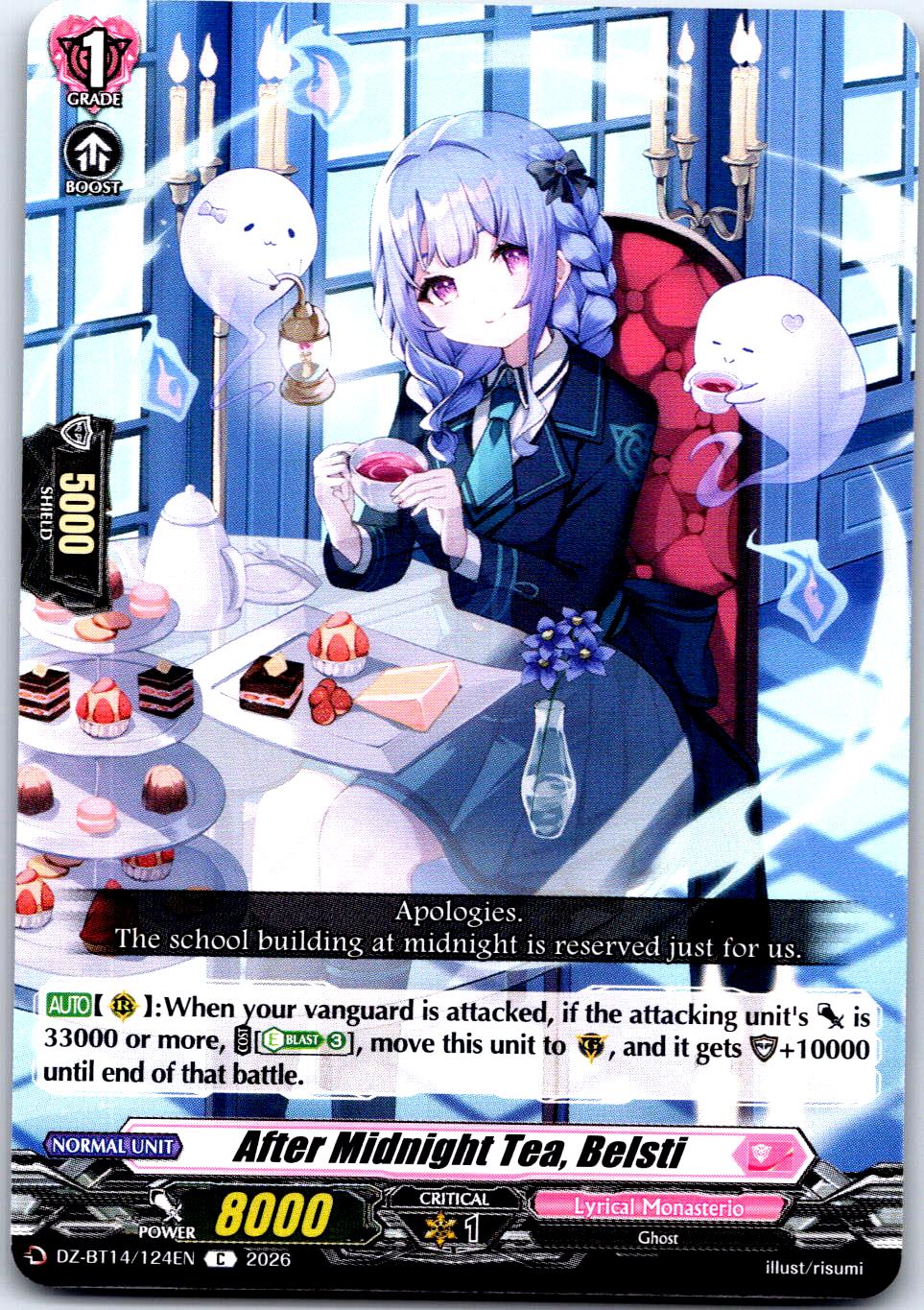 AFTER MIDNIGHT TEA, BELSTI DZ-BT14/124EN C CARDFIGHT!! VANGUARD MP