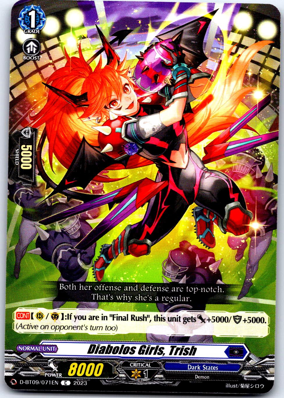 DIABOLOS GIRLS, TRISH D-BT09/071EN C CARDFIGHT!! VANGUARD LP