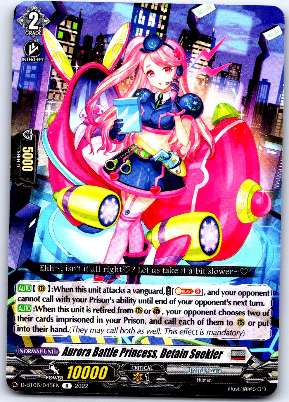 AURORA BATTLE PRINCESS, DETAIN SEEKLER D-BT06/045EN R CARDFIGHT!! VANGUARD MP