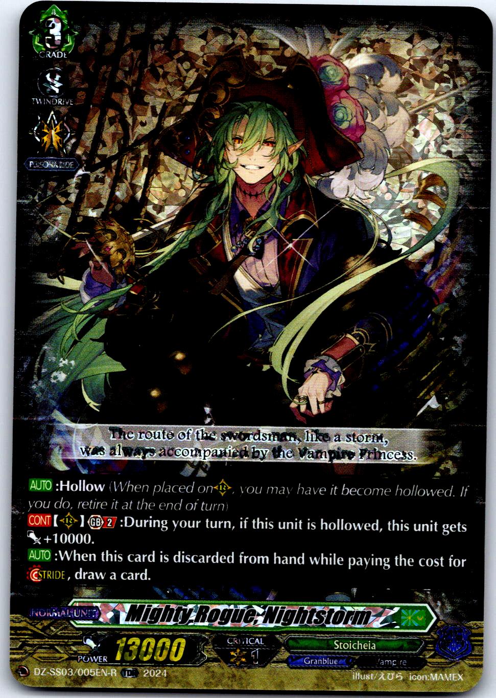MIGHTY ROGUE, NIGHTSTORM (TDR) DZ-SS03/005EN-R CARDFIGHT!! VANGUARD MP
