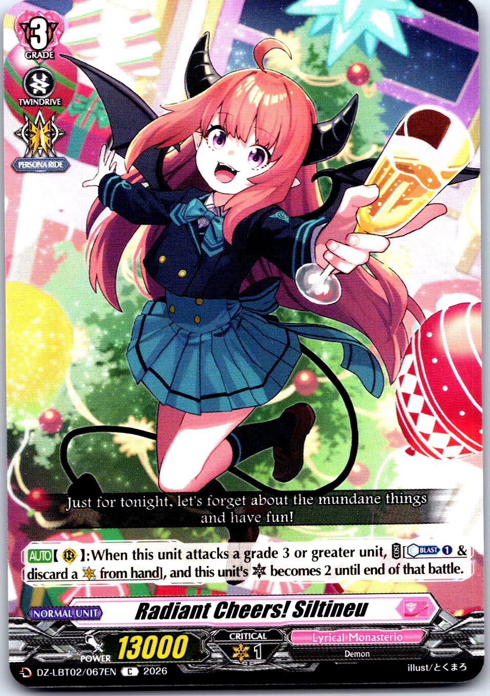 RADIANT CHEERS, SILTINEU DZ-LBT02/067EN C CARDFIGHT!! VANGUARD LP