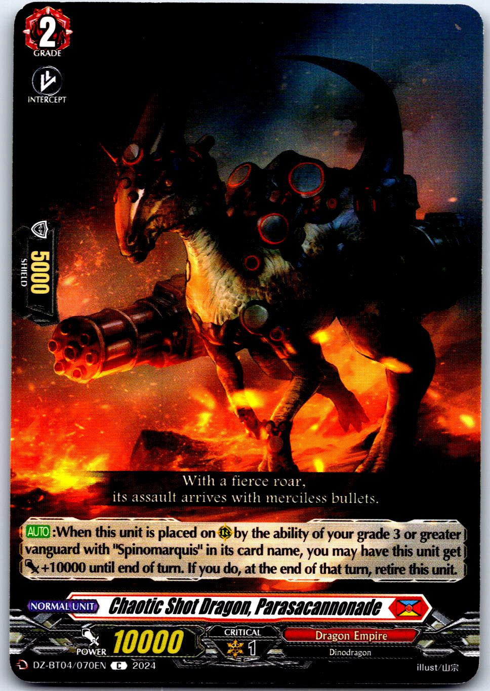 CHAOTIC SHOT DRAGON, PARASACANNONADE DZ-BT04/070EN C CARDFIGHT!! VANGUARD MP