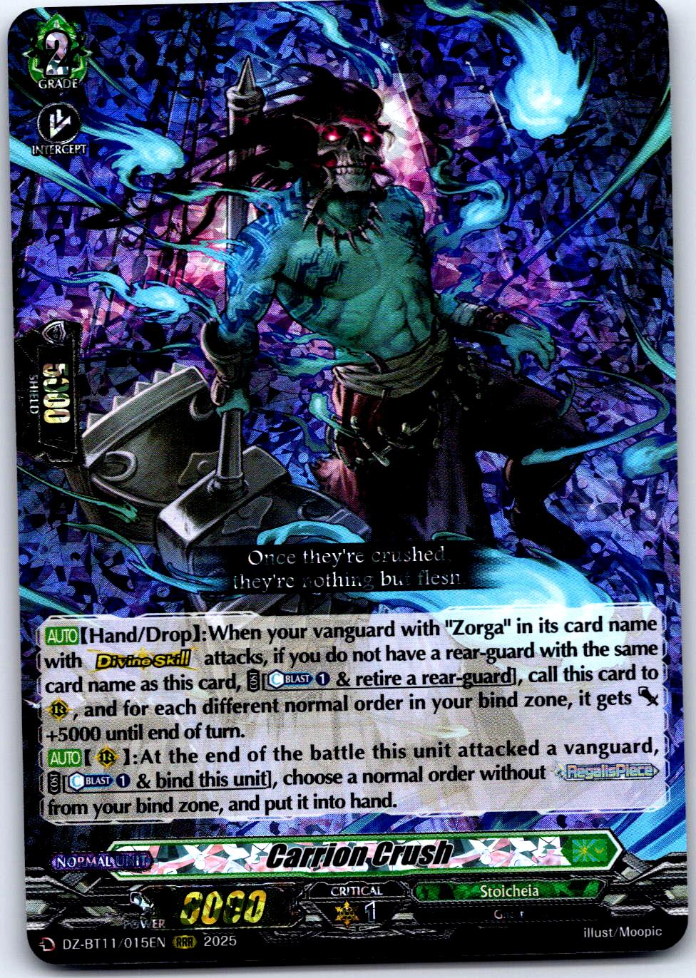 CARRION CRUSH DZ-BT11/015EN TRIPLE RARE CARDFIGHT!! VANGUARD LP