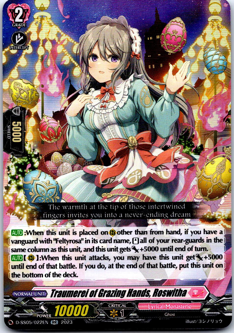 TRAUMEREI OF GRAZING HANDS, ROSWITHA D-SS05/022EN RR CARDFIGHT!! VANGUARD LP